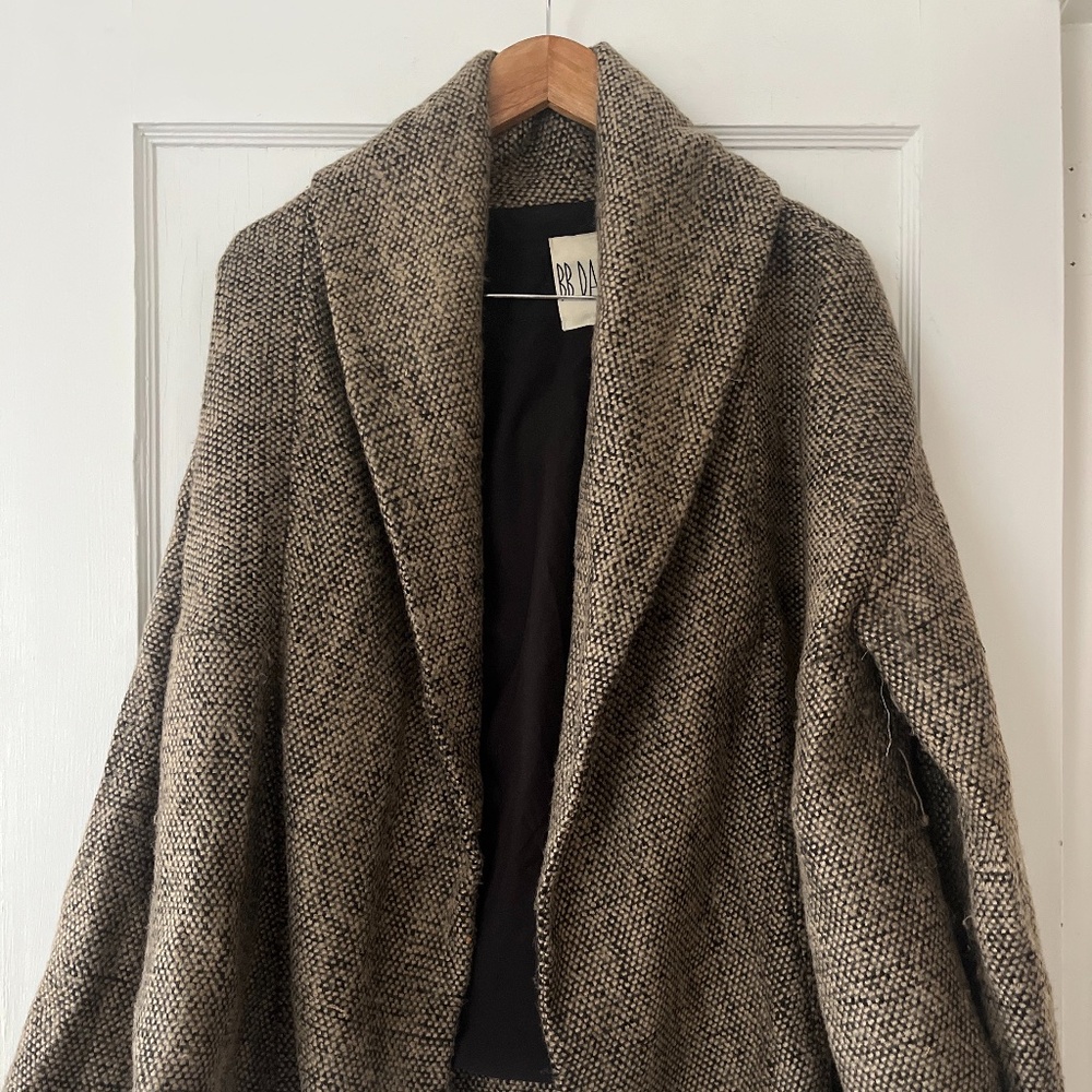 BB Dakota Tweed Wool Wrap Coat